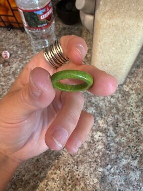 50's Green Bakelite Ring 6.25